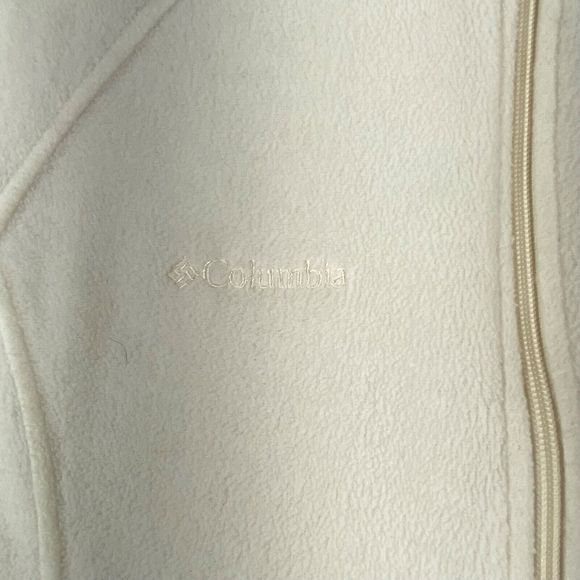 Columbia Sportswear Company Full Zip Women's Size Small Off White Fleece Jacket - Picture 5 of 9